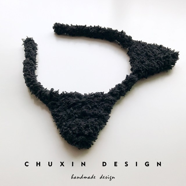 Korean hair jewelry cute cat hair hoop fluff sweet cat ears hair accessories wash face mask beam hair
