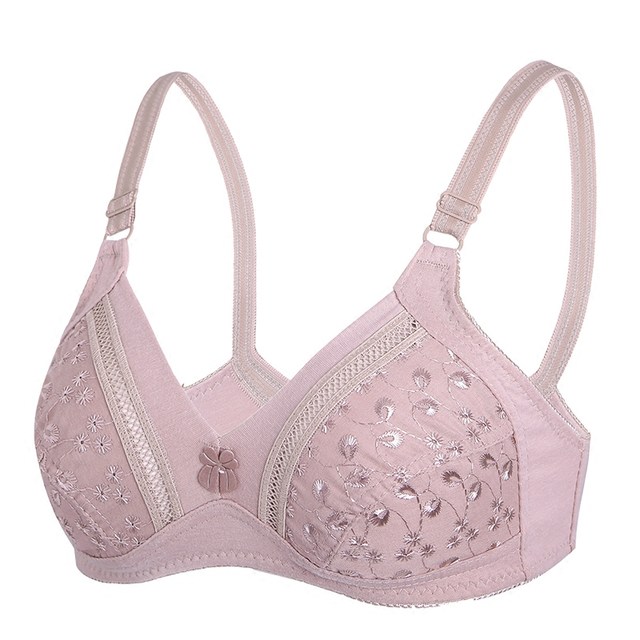 Middle -aged and elderly cup bra, middle -aged thin bra, old man cotton big size mothers underwear, female no steel circle
