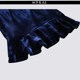 2025 Spring and Autumn New Gold Velvet Ruffled Fishtail Skirt with Butts for Women Large Size Versatile Sporty High-end Trendy