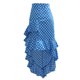 Nalala summer retro high waist polka dot dots ruffle oblique angle pure cotton half body hip skirt one step skirt medium length