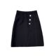 Irregular skirt for women with high waist large size q open line pocket mid-length fat mm design cover hips professional a-line skirt
