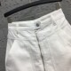 
Anti-exposure white zipper denim skirt for women in spring and summer 2021 new high-waisted slim big pocket hip skirt