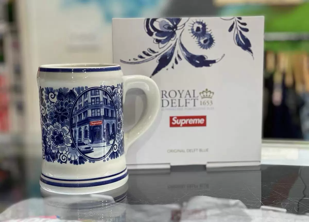 supreme 21SS Royal Delft 190 Bowery Mug青花瓷马克杯陶瓷水杯-Taobao