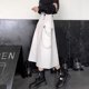 Design Significant Japanese Ribbon Skirt Female Summer A -Body Long Skirt Small cool girl wears skirts
