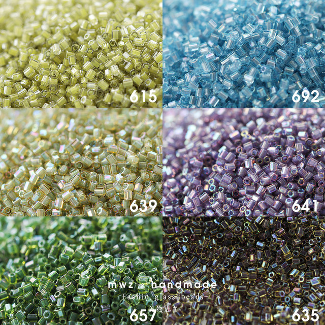 Japanese imported Yuyu Fantasy Colorful Beads Pipe Beads are more beautiful in real objects 2cut Yuyu Mi Beads Beads Bracelet Material