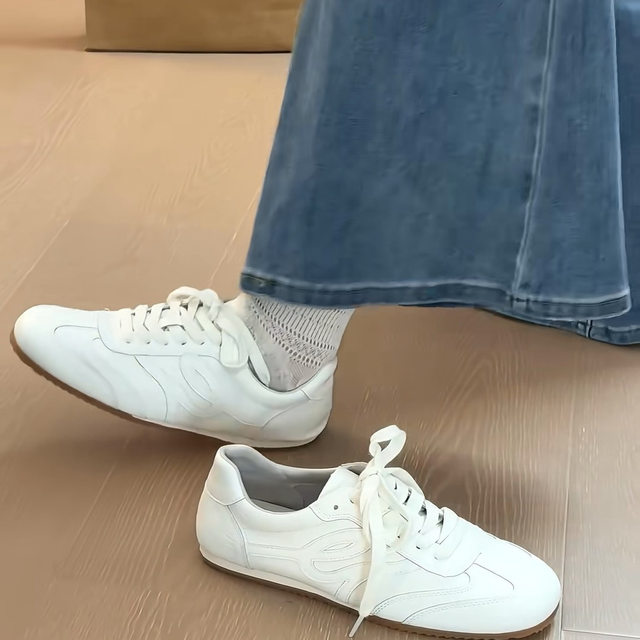 Retro white shoes for women 2025 new autumn versatile soft sole Forrest Gund training shoes for women light casual sports shoes