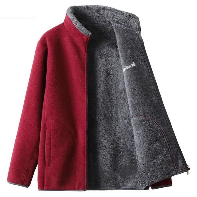 Mom's winter thickened polar fleece jacket, middle-aged and elderly women's autumn and winter fleece jacket, grandma's fleece warm top