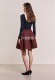 Vogg France M autumn and winter new style beautiful dark red exquisite hollow mesh petals retro and elegant panton skirt
