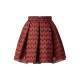 Vogg France M autumn and winter new style beautiful dark red exquisite hollow mesh petals retro and elegant panton skirt