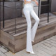 White high waist honey hip yoga pants in spring and summer shark leather super elastic tight slimming pants for women