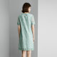New Chinese style dress for 2025 new women's summer elegant green mid-length short-sleeved round neck skirt