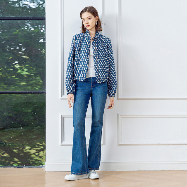 Color plaid short jacket for women 2025 autumn new women's casual versatile loose fashionable temperament jacket
