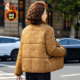 Woodpecker new Chinese style mother's clothing plus velvet and thickened buttoned cotton coat for middle-aged and elderly women with western style stand-up collar cotton-padded jacket