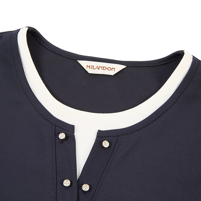 Milanden middle-aged and elderly mothers women's clothing 2025 new autumn casual fashion round neck long-sleeved sweatshirt for women