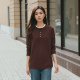 Qiyi large size women's clothing winter warm bottom shirt, long sleeves, thin and thin mm lace semi -high collar girl