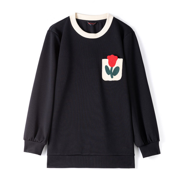 Large -size women's autumn and winter new slots on the casual loose, loose and fat MM long sleeve thin top 200jin [Jin is equal to 0.5 kg]