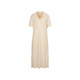 
LESS spring polo collar dress for women casual loose long short sleeve knitted skirt 2O3G11230