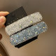 Korean new super flash crystal ice-transparent square hair clip bangs clip broken hair edge clip internet celebrity forehead pair hair clip clip clip