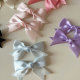 Cute satin bow hair clip bangs clip broken hair edge clip double ponytail ribbon clip girl hair accessories hair clip
