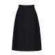 A-line skirt new summer mid-length double pocket anti-exposed elastic waist black elastic large size slim fit