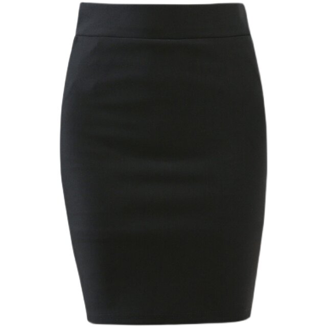 Professional skirt anti-exposure women's summer mid-skirt one-step hip skirt high waist pocket black slim elastic working skirt