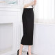 Black hip skirt with half-length skirt with one-step skirt with a slit summer professional commuting OL long skirt with elastic slim size to make you look thin