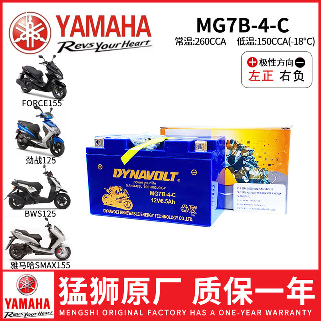Yamaha SMAX155 BWS125 Ray125 FORCE155 Battery Battery