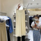 South Korea Dongdaemun Spring and Autumn 2025 new acetate satin champagne color slim hip skirt solid color summer skirt