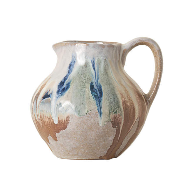 Lemeng Nordic style ceramic vase creative retro pastoral home gardening flower pot decoration dining table