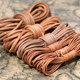 DIY material hand-woven cowhide rope natural color round head layer retro cowhide rope bracelet necklace skipping rope