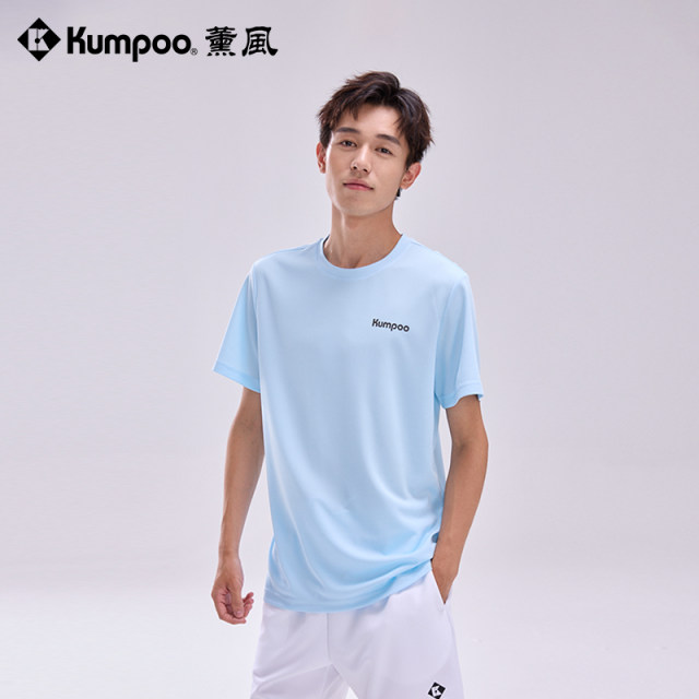 Fuchin style short-sleeved men's cool T-shirt women's top casual clothes breathable sportswear smoked badminton clothes