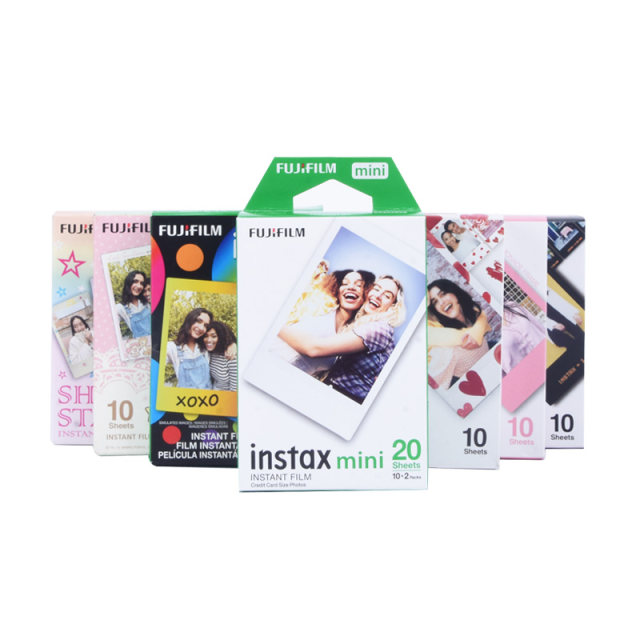 Spot Fuji instant photo paper 3/4/5 inch white edge lace Mini11/12/40/90 camera case photo album