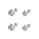 Miss Z 999 Sterling Silver Ruyi Knot Earrings for Women's Ear Piercing 2025 New Hot Earrings Foot Tremella Bone Stud Ear Jewels