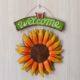 Genuine courtyard garden layout welcome sign sunflower balcony garden gardening wall landscaping wall fence decoration pendant