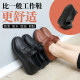 KFC's long standing work shoes, leather shoes for women at work, black shoes for women, non-slip soft bottom kitchen shoes for women