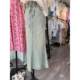 Hong Kong style retro summer old design niche fur edge fishtail skirt mid-length skirt denim skirt women
