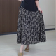 Flower fishtail half -body skirt in summer large size is thin, elegant, sweet and age -reducing A -line beach skirt polyester gauze mid -long skirt
