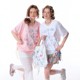 ziziFei summer new slim American retro design cartoon printed pattern V-neck top short-sleeved T-shirt for women
