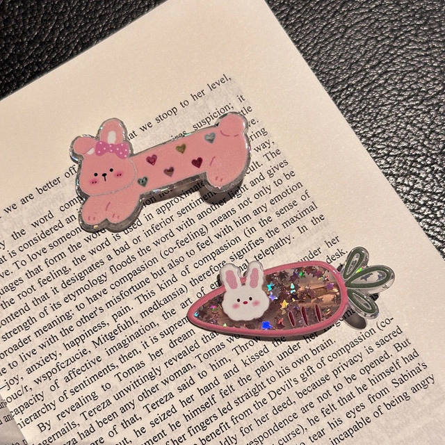 
Cute bunny carrot hairpin, sweet ins girl duckbill clip, cartoon side bangs clip, sweet girl hairpin