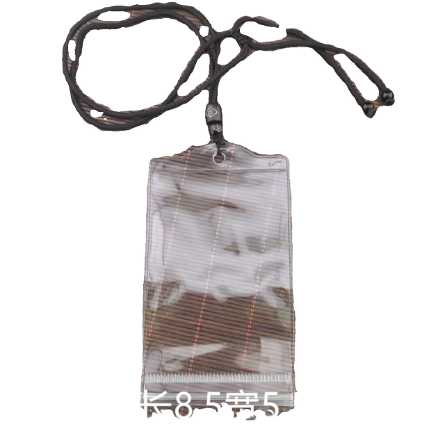 Triangular transparent waterproof and dustproof storage square lucky bag protective cover thickened safety bag with retractable lanyard