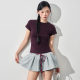 Andasaya double strap skirt pants miu sports puffy skirt short skirt black/heat