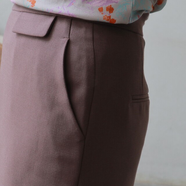 Interactive elegant commuting! Very versatile fashion ~ sloppy after slimming 2 side pockets, suit half skirts, long skirts
