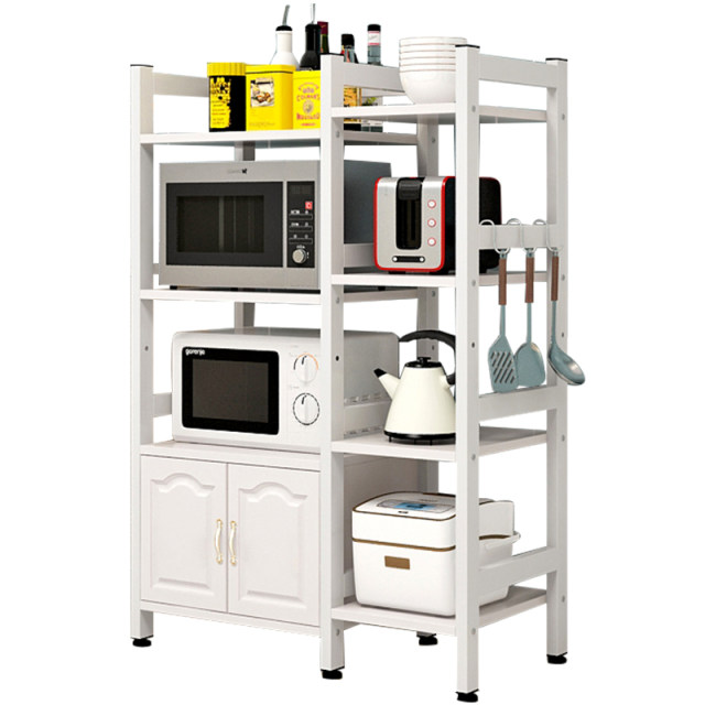Microwave oven storage rack floor-standing multi-layer seasoning rack pot rack storage rack oven kitchen cabinet dish storage rack
