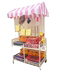 Folding stalls mobile small cart, net red night market display rack with ceiling promotional carts snack stalls shelves
