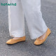 Hot air flat sole single shoes for women 2025 summer new light mouth square toe casual women's shoes solid color versatile shoes