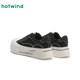 Hot air thick-soled canvas shoes for women 2025 spring new versatile low-top black women's shoes lightweight white shoes
