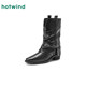 Hot air pointed toe fashion boots for women 2025 winter new mid-tube casual boots versatile short boots western boots women's shoes