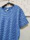 Summer large stretch women's short-sleeved round neck pullover large size top T-shirt for women's summer blue polka dot 94