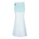 ROCKMORE three-dimensional flower vacation blue mesh skirt lace spliced ​​hip-packing skirt