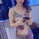 2025 summer internet celebrity new fashionable suspender dress feminine sexy feminine print slim fit mid-length skirt